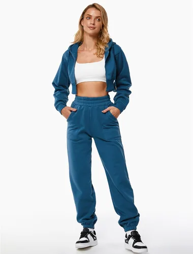 Vista 5 de ABOCIW Pantalones deportivos con forro polar para mujer, con cintura alta, con bolsillo