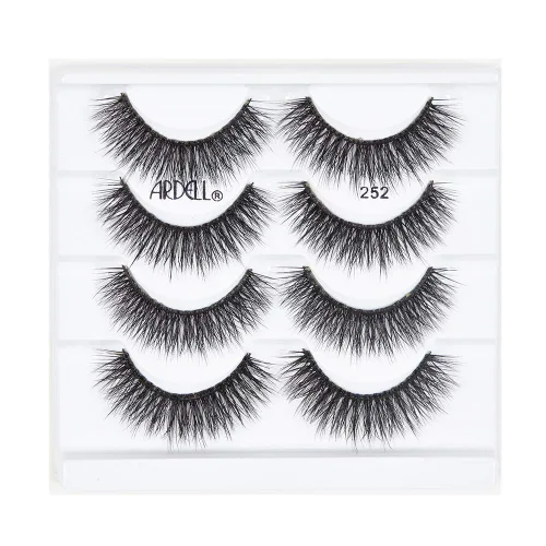 Vista 6 de Ardell Pestañas de aspecto natural Mega Volume, 252 – Volumen completo, pestañas postizas de larga duración para un aspecto impecable, 4 pares 252