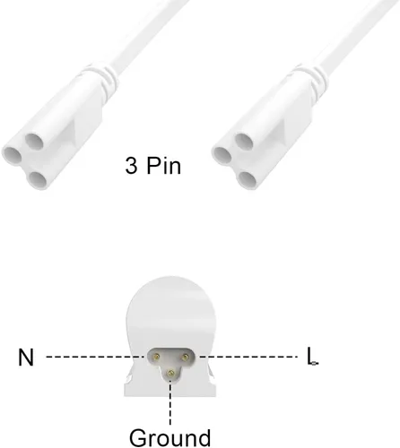 Vista 37 de Paquete de 4 cables de conexión hembra a hembra de 2 pies para luz LED T5 2FT hembra a hembra