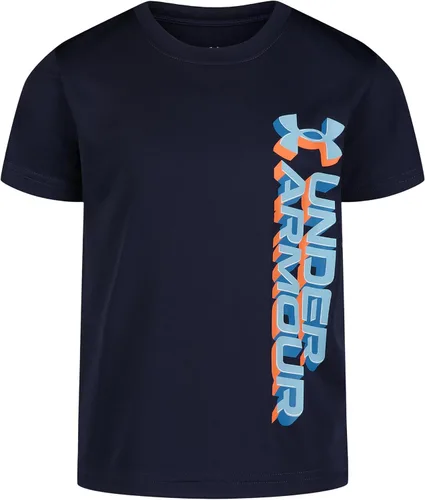 Vista 13 de Under Armour Boys' Short Sleeve Wordmark Graphic T-Shirt, Relaxed Fit Black Tech Wordmark