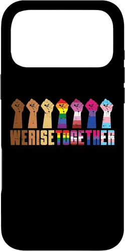 Vista 22 de We Rise Together Black LGBT Raised Fist Pride Equality Gift Case for iPhone 17