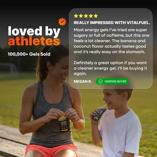 Vista 9 de Real Banana - Gel energético apto para el estómago para corredores, ciclismo y ejercicio, 12 paquetes de gel energético, 0.71 onzas de carbohidratos