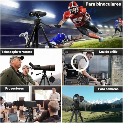 Vista 6 de Soporte de trípode para binoculares y alcance de detección - Trípode de video de viaje universal liviano - Compatible con alcance
