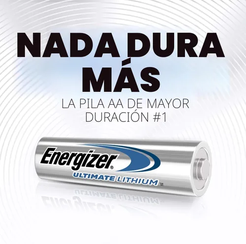 Vista 2 de Energizer Ultimate Lithium AA Baterías (paquete de 4), Baterías de litio doble A de 1.5V