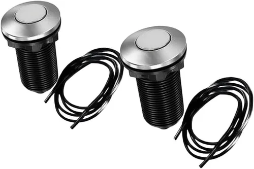 Vista 5 de Garbage Disposal Air Switch Kit Brushed Stainless Steel Push Button for Sink for top Mount With 1.5m Hose Compatible for Waste King ISE for ge Food