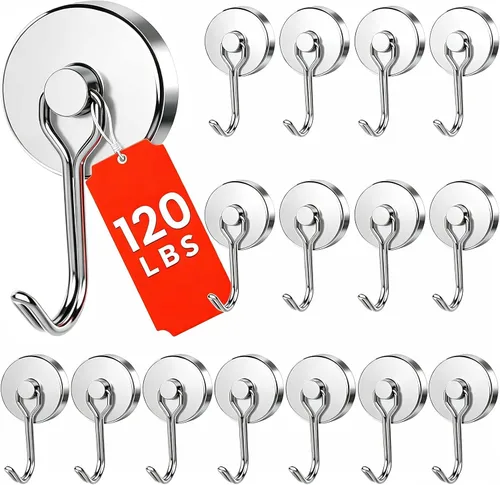Vista 14 de DIYMAG Ganchos magnéticos, 120 libras resistentes 7P 2026 Cruceros Plateado