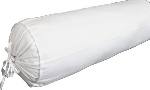 Vista 5 de Saffron Fundas de almohada de cuello blanco y negro (blanco, 6 x 16 pulgadas)