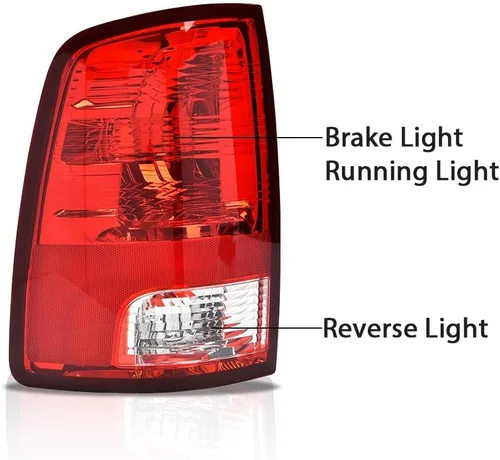 Vista 6 de G-PLUS Luces traseras izquierdas sin bombillas compatibles con Dodge Ram 1500 2009-2018/Fit Dodge Ram 1500 Classic 2019-2020