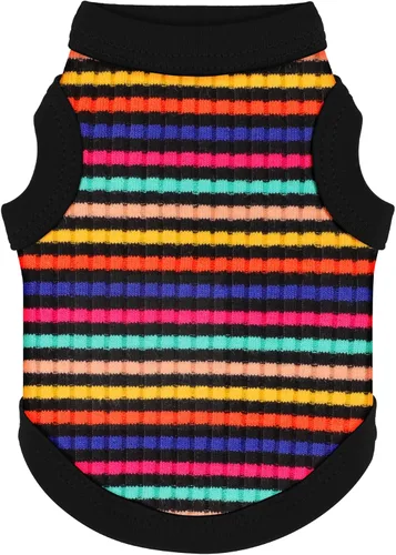 Vista 20 de Eleva la Comodidad y la Moda de tu Mascota: Chaleco de Camisa para Perros de Algodón 100% Acanalado Premium para Razas Pequeñas como Chihuahuas