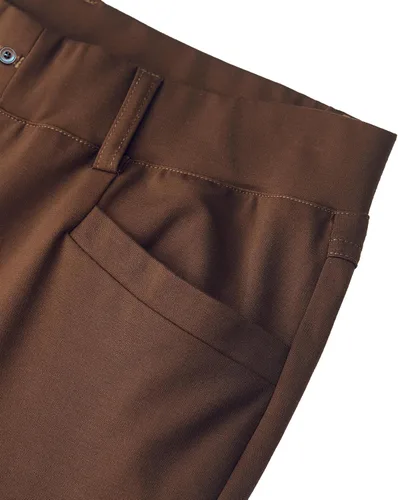 Vista 4 de siliteelon Pantalones de vestir para mujer, pantalones de trabajo casuales para mujer, pantalones de yoga con corte de bota, pantalones de negocios