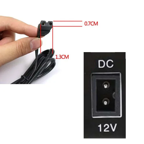 Vista 3 de Refrigerador del coche 12V 10A DC Cable de alimentación para Mobicool CoolBox portátil Mini congelador 1.5M