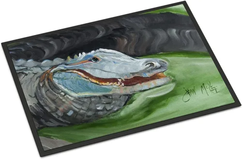 Vista 267 de Caroline's Treasures JMK1017JMAT - Tapete de caza de rana garza azul, 24 x 36 pulgadas, tapete para puerta delantera, interior y exterior