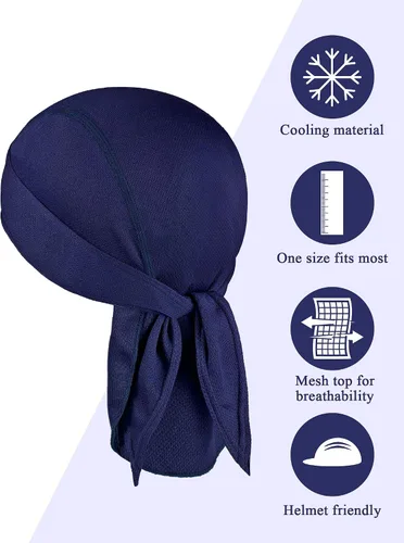 Vista 4 de Geyoga 12 gorras de calavera para hombres y mujeres, casco de enfriamiento que absorbe el sudor, sombrero de ciclismo, bandana para la cabeza