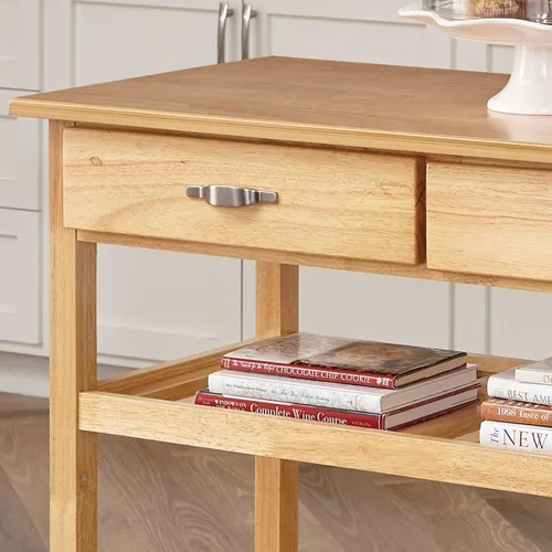 Vista 4 de Home Styles Meridian carrito de cocina, Madera Noble, Natural