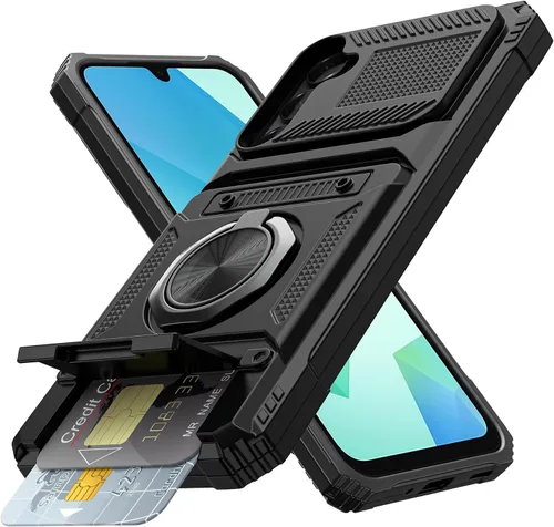 Vista 29 de Vofolen Funda tipo cartera para Samsung Galaxy A15 5G con tarjetero negro