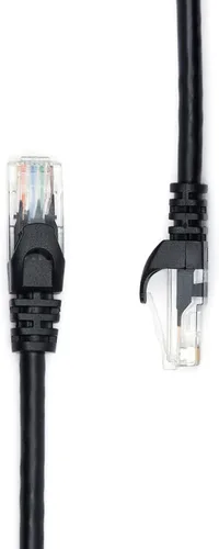 Vista 3 de Amazon Basics - Cable de conexión Ethernet RJ45 Cat 6, cable de alta velocidad de 10 Gbps, 250 MHz, sin enganches, 3 pies, negro