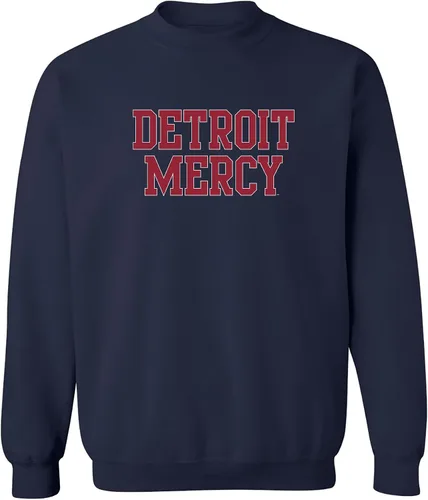 Vista 62 de UGP Campus Apparel NCAA Bloque Básico, Cuello Redondo Color del Equipo, Colegio, Universidad Cremalleras Akron Navy