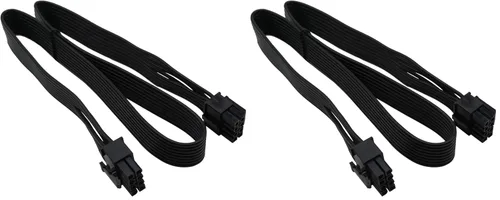 Vista 7 de COMeap Cable de CPU para PSU estacionales, PCIe 8 pines macho a CPU 8 pines (4+4 desmontables) macho EPS-12V adaptador de corriente de placa base