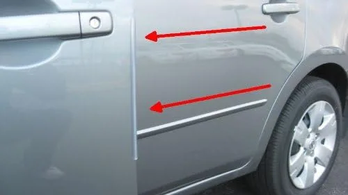 Vista 3 de compatible con 1999-2002 DAEWOO LEGANZA Protector de moldeo para puerta transparente con borde de puerta 4 unidades de 2000 2001 99 00 01 02