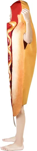 Vista 3 de Disfraz de perro caliente para niños disfraz de perro caliente de lujo para niños disfraz de comida para niños