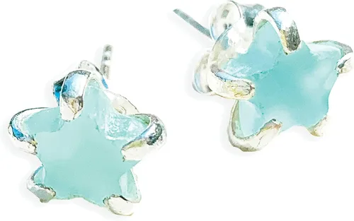 Vista 14 de Aretes de estrella de piedras preciosas naturales para mujeres y hombres, lapislázuli, ónix, piedra lunar, labradorita, turmalina negra, hechos a