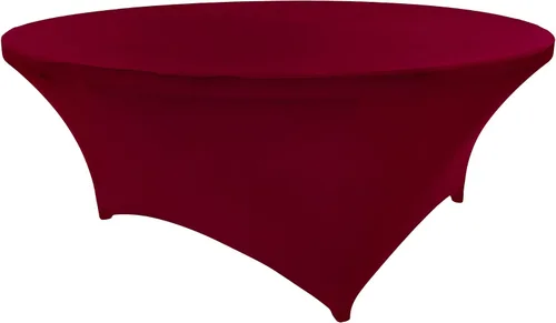 Vista 53 de Mantel de cóctel de elastano redondo de 24 pulgadas x 30 pulgadas de alto, color negro