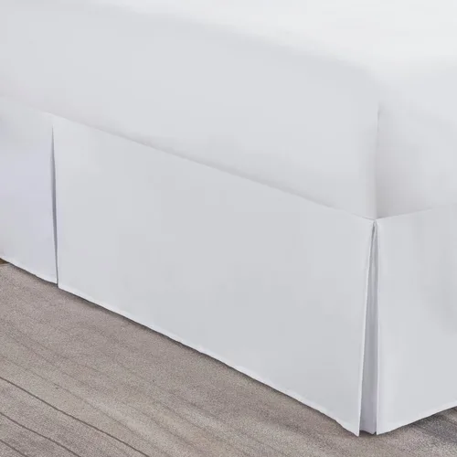 Vista 8 de Nestl Falda de cama individual blanca – Falda de cama de tamaño individual de 14 pulgadas de caída – Faldas de cama de microfibra cepillada – Falda