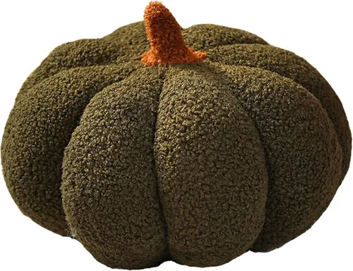 Vista 5 de Almohada decorativa de calabaza, cojín de suelo, cojín de sofá, almohada de lectura para automóvil (azul, 7.8 pulgadas)