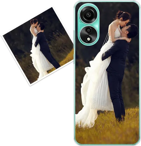 Vista 158 de Funda personalizada compatible con Oppo A1 Pro, fundas de teléfono personalizadas con imagen de foto, imagen de texto, cubierta transparente