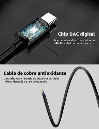 Vista 4 de Auriculares USB C con cable con micrófono para Samsung Galaxy S24/S23/S26