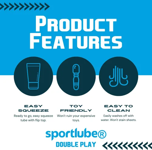 Vista 4 de Double Play - Lubricante personal a base de agua de alta calidad, tubo de 8 onzas, lubricante sexual íntimo para hombres, mujeres y parejas