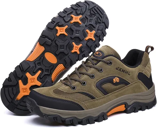 Vista 3 de Cmadolrs Zapatos de senderismo antideslizantes para hombre, zapatos deportivos casuales, de caña baja, ligeros, al aire libre, camping, senderismo
