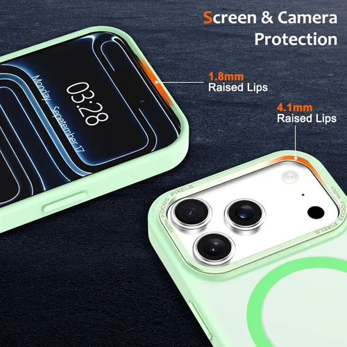 Vista 130 de Anuck - Funda magnética para iPhone 11 compatible con MagSafe, carcasa trasera mate translúcida dura, borde de TPU, delgada, resistente a impactos