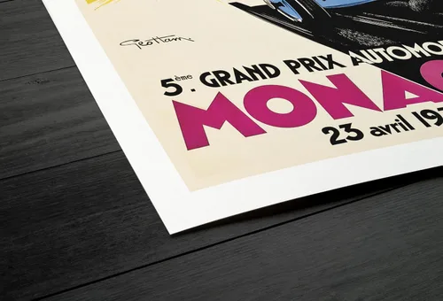 Vista 8 de Grand Prix de Mónaco 1933 - Impresión artística vintage de carreras – Arte de pared de coche clásico, póster retro de carreras de automóviles