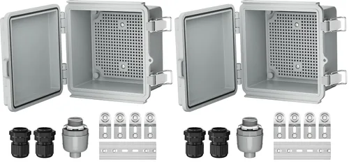 Vista 9 de Joinfworld Caja Eléctrica al Aire Libre Impermeable IP67 6X6 Caja de Proyecto de Plástico Recinto Resistente a la Intemperie para WiFi Electrónica