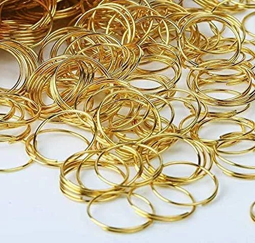 Vista 2 de DNHCLL 200 anillos divididos de acero inoxidable de 0.394 in, conectores de eslabones para conectar cierre de langosta, dijes, eslabones y otras