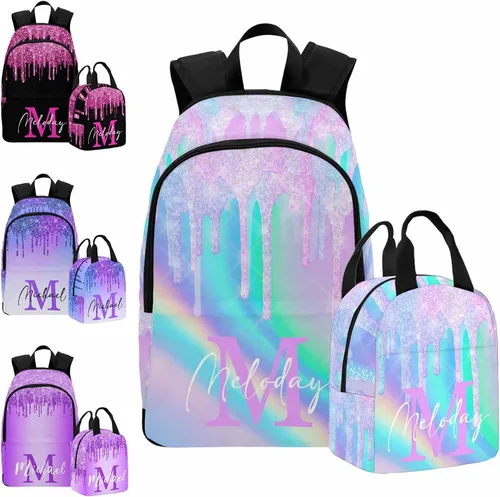 Vista 244 de Texto personalizado Elefante desgaste gafas mochila mochila mochila casual Daypack bolsa para mamá niñas, color86-4, Mochilas Daypack