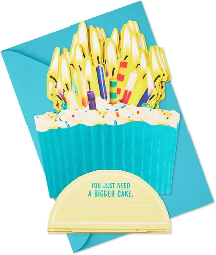Vista 7 de Hallmark Paper Wonder Shoebox - Divertida tarjeta desplegable para cumpleaños (cupcake, Not That Old)