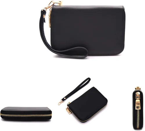 Vista 3 de LOVESOME Cartera pequeña con cremallera alrededor de la muñeca para mujer