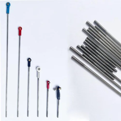 Vista 4 de 30 unids M3 Conector de varilla de empuje 304 de acero inoxidable varillaje para RC modelo avión helicóptero barco coche DIY piezas