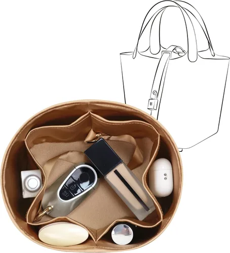 Vista 11 de Se adapta a Picotin 18 bolsas, inserto organizador de bolso de seda de alta calidad, suave al tacto y ligero, organizador de lujo con caja de regalo