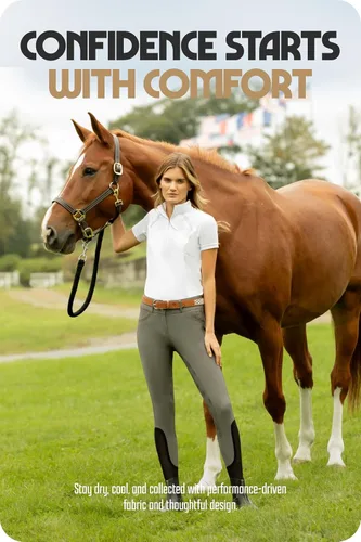 Vista 12 de Equinavia Ingrid Equestrian Show - Camisa de manga corta con paneles de malla refrescante para mujer