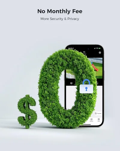 Vista 2 de Hiseeu Cámaras de seguridad inalámbricas para exteriores, WiFi Pro 5G/2.4G Cámaras para seguridad del hogar, energía solar, detección de movimiento