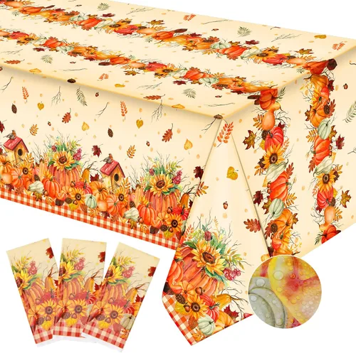 Vista 9 de 3 manteles florales desechables de plástico, mantel rectangular de tulipán lavanda, mantel de primavera y verano para mesa rectangular, hogar
