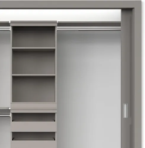 Vista 11 de ClosetMaid Kit de estante de almacenamiento modular y barra para colgar, color gris pardo