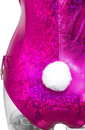 Vista 6 de Conjunto de traje de disfraz de conejito para mujer, una sola pieza, con accesorios