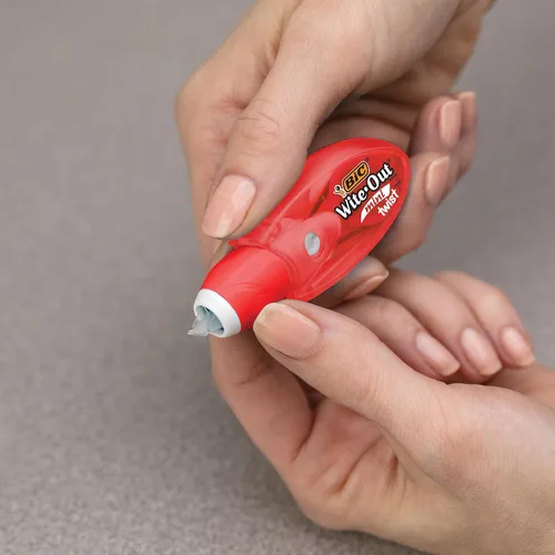 Vista 6 de BIC Wite-Out Mini Twist – Cinta correctora, 8 metros, paquete de 2 unidades de cinta correctora blanca, rápida, limpia y fácil de usar, resistente