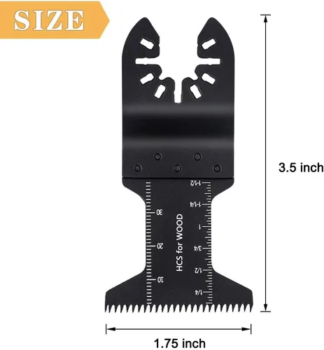 Vista 4 de Tanzfrosch 60 hojas de sierra oscilantes multiherramienta de liberación rápida para cortar madera, plástico, metal suave, ajuste Dewalt Makita Fein