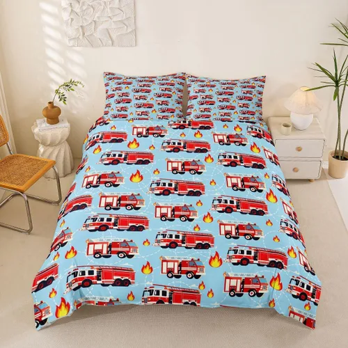 Vista 15 de Erosebridal Juego de ropa de cama de coche deportivo verde para niños, tamaño individual, funda de edredón de autos de carreras para niños