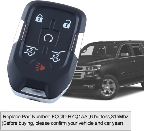 Vista 6 de Reemplazo autoprogramable para llavero inteligente de proximidad para Chevy Suburban Tahoe GMC Yukon 2015, 2016, 2017, 2018, 2019, 2020, Chevy
